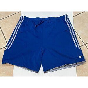 Starter basketball reversible shorts mens 39 x 8 drawstring high rise blue